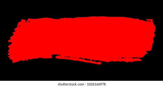 Red Brushes Grunge Paint stripe. Distressed Vector Brush Stroke. Color Modern Textured banner. Dirty Artistic Design Elements. Creative Design Elements. Perfect For Logo, Banner, Icon. 