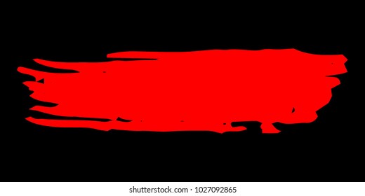 Red Brushes Grunge Paint stripe. Distressed Vector Brush Stroke. Color Modern Textured banner. Dirty Artistic Design Elements. Creative Design Elements. Perfect For Logo, Banner, Icon. 