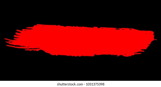 Red Brushes Grunge Paint stripe. Distressed Vector Brush Stroke. Color Modern Textured banner. Dirty Artistic Design Elements. Creative Design Elements. Perfect For Logo, Banner, Icon. 