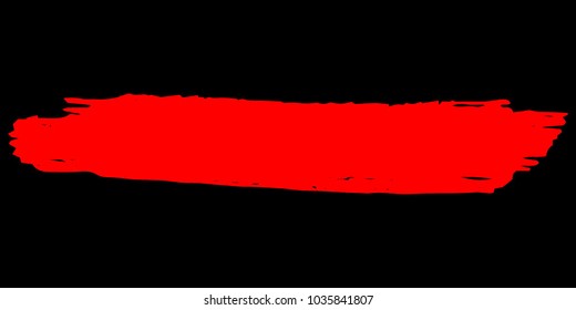 Red Brushes Grunge Paint stripe. Distressed Vector Brush Stroke. Color Modern Textured banner. Dirty Artistic Design Elements. Creative Design Elements. Perfect For Logo, Banner, Icon. 