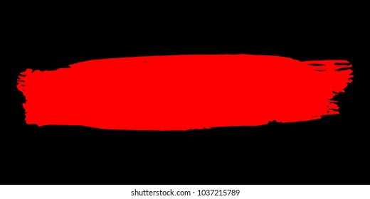 Red Brushes Grunge Paint stripe. Distressed Vector Brush Stroke. Color Modern Textured banner. Dirty Artistic Design Elements. Creative Design Elements. Perfect For Logo, Banner, Icon. 