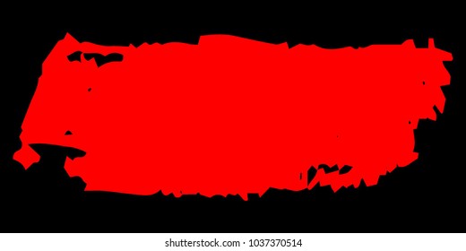 Red Brushes Grunge Paint stripe. Distressed Vector Brush Stroke. Color Modern Textured banner. Dirty Artistic Design Elements. Creative Design Elements. Perfect For Logo, Banner, Icon. 