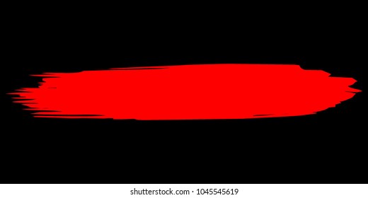 Red Brushes Grunge Paint stripe. Distressed Vector Brush Stroke. Color Modern Textured banner. Dirty Artistic Design Elements. Creative Design Elements. Perfect For Logo, Banner, Icon. 