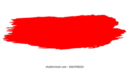 Red Brushes Grunge Paint stripe. Distressed Vector Brush Stroke. Color Modern Textured banner. Dirty Artistic Design Elements. Creative Design Elements. Perfect For Logo, Banner, Icon. 