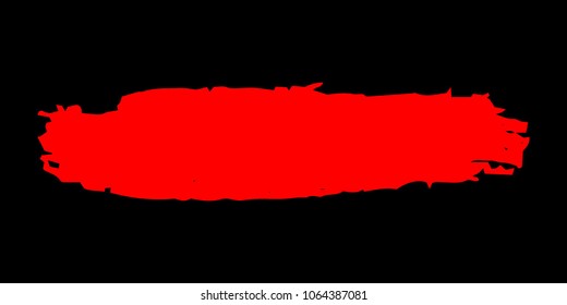 Red Brushes Grunge Paint stripe. Distressed Vector Brush Stroke. Color Modern Textured banner. Dirty Artistic Design Elements. Creative Design Elements. Perfect For Logo, Banner, Icon. 