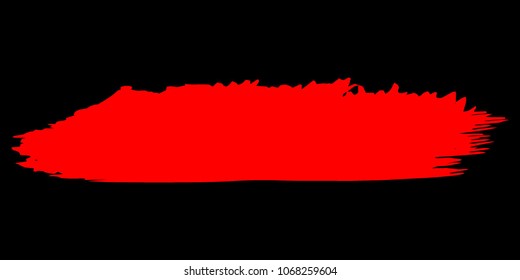 Red Brushes Grunge Paint stripe. Distressed Vector Brush Stroke. Color Modern Textured banner. Dirty Artistic Design Elements. Creative Design Elements. Perfect For Logo, Banner, Icon. 