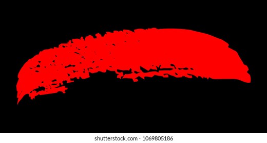 Red Brushes Grunge Paint stripe. Distressed Vector Brush Stroke. Color Modern Textured banner. Dirty Artistic Design Elements. Creative Design Elements. Perfect For Logo, Banner, Icon. 