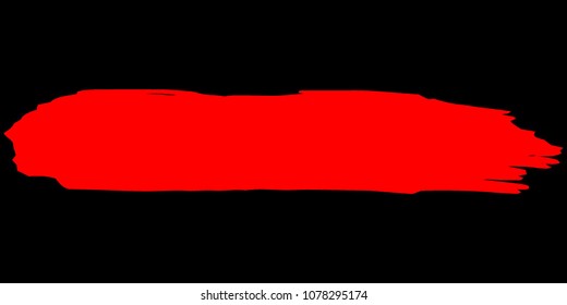 Red Brushes Grunge Paint stripe. Distressed Vector Brush Stroke. Color Modern Textured banner. Dirty Artistic Design Elements. Creative Design Elements. Perfect For Logo, Banner, Icon. 