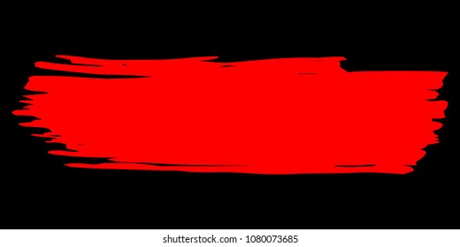 Red Brushes Grunge Paint stripe. Distressed Vector Brush Stroke. Color Modern Textured banner. Dirty Artistic Design Elements. Creative Design Elements. Perfect For Logo, Banner, Icon. 