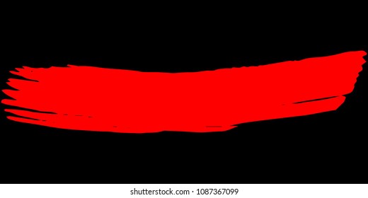 Red Brushes Grunge Paint stripe. Distressed Vector Brush Stroke. Color Modern Textured banner. Dirty Artistic Design Elements. Creative Design Elements. Perfect For Logo, Banner, Icon. 