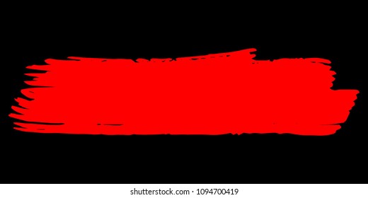 Red Brushes Grunge Paint stripe. Distressed Vector Brush Stroke. Color Modern Textured banner. Dirty Artistic Design Elements. Creative Design Elements. Perfect For Logo, Banner, Icon. 