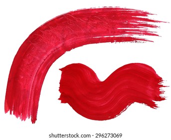 Red brushes, grungy smears