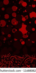 Red bubble background