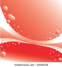 Red bubbles abstract