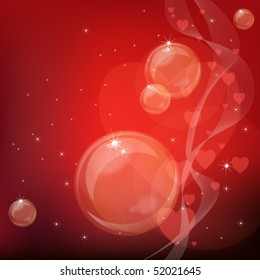 Red Bubbles Background Vector Illustration Stock Vector (Royalty Free ...