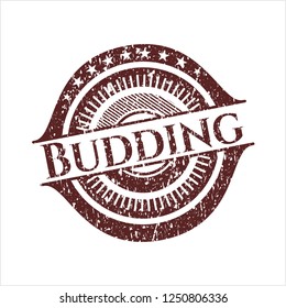Red Budding distress rubber stamp