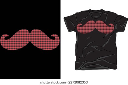 Red Buffalo Plaid Mustache,Little Boy Shirt , Mustache Silhouette , Mustache Clipart , Kids, Boys, Toddlers , Kids Shirt, Cut File Cricut