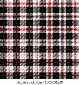 Red Buffalo Plaid Seamless Pattern - Classic buffalo plaid pattern design