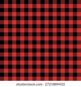 Búfalo Vermelho Jogou Padrão Sem Costura. Fundo clássico da textura da flanela do lenhador.