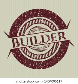 Red Builder distress with rubber seal texture