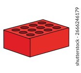 Red Building Brick Vector Icon