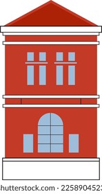 Red Building vector design - Art Deco Architecture