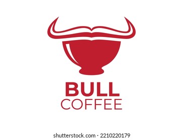 Red Bull Coffee Logo. Icon Coffee Shop, Coffee Break Logo