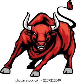 Red Bull Head With Horns