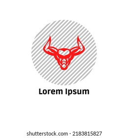 Red Bull Head Logo Template