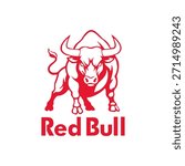 Red Bull logo icon vector