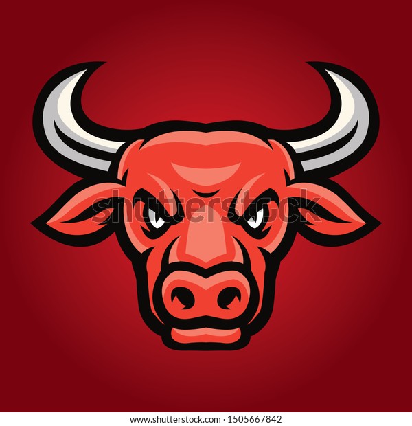 Red Bull Logo Mascot Vector Stock Vector Royalty Free