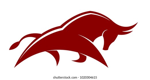 Red bull on a white background