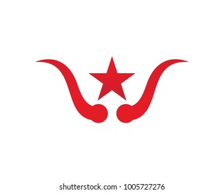 Red Bull Taurus Logo Template vector icon illustration