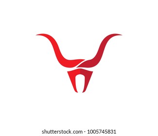 Red Bull Taurus Logo Template vector icon illustration