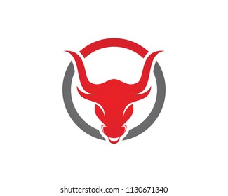 Red Bull Taurus Logo Template vector icon illustration