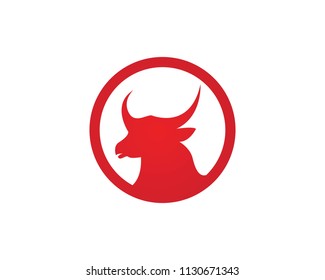 Red Bull Taurus Logo Template vector icon illustration