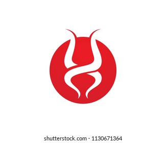 Red Bull Taurus Logo Template vector icon illustration