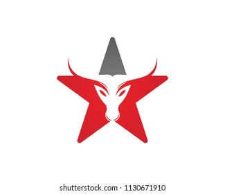 Red Bull Taurus Logo Template vector icon illustration