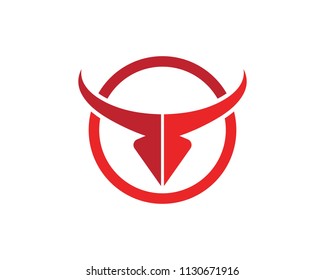 Red Bull Taurus Logo Template vector icon illustration