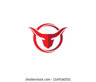 Red Bull Taurus Logo Template vector icon illustration