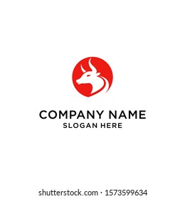 Red Bull Taurus Logo Template vector icon illustration