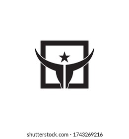 Diseño del icono de la plantilla del logotipo del Tauro Rojo