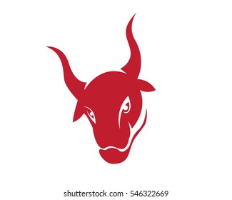 Red Bull Taurus Logo Template vector icon illustration