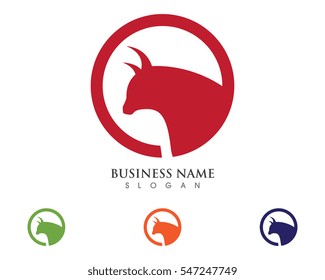 Red Bull Taurus Logo Template vector icon illustration