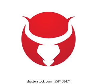 Red Bull Taurus Logo Template vector icon illustration