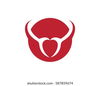Red Bull Taurus Logo Template vector icon illustration