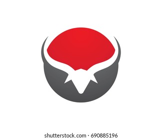 Red Bull Taurus Logo Template vector icon illustration
