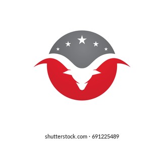 Red Bull Taurus Logo Template vector icon illustration