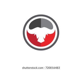Red Bull Taurus Logo Template vector icon illustration