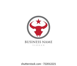 Red Bull Taurus Logo Template vector icon illustration